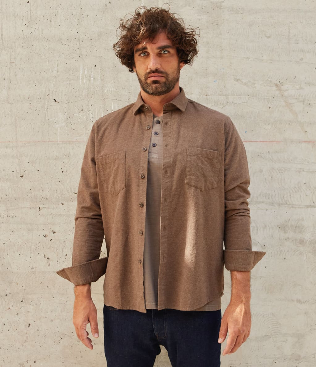 Camisa Gideon Café Oscuro - Camisa