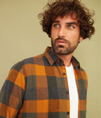 Camisa Guy Cuadros Orange - Camisa