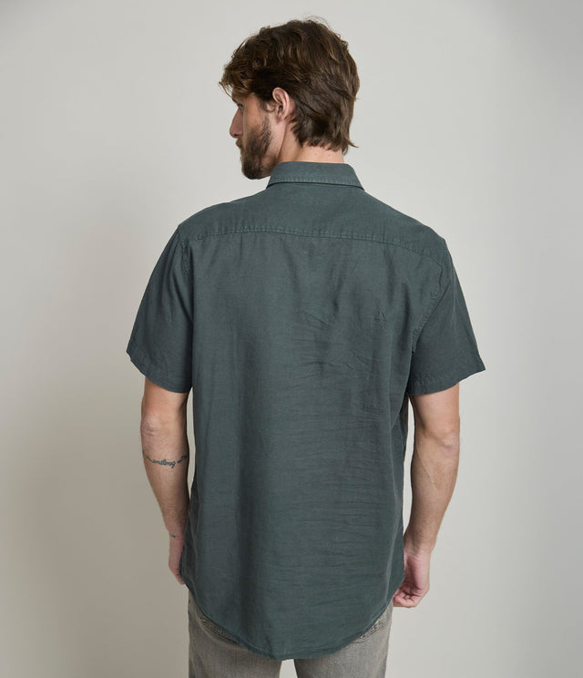 Camisa Alven Manga Corta Verde Oscuro - Camisa