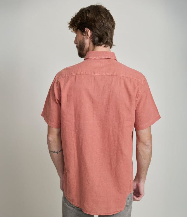 Camisa Alven Manga Corta Terracota - Camisa