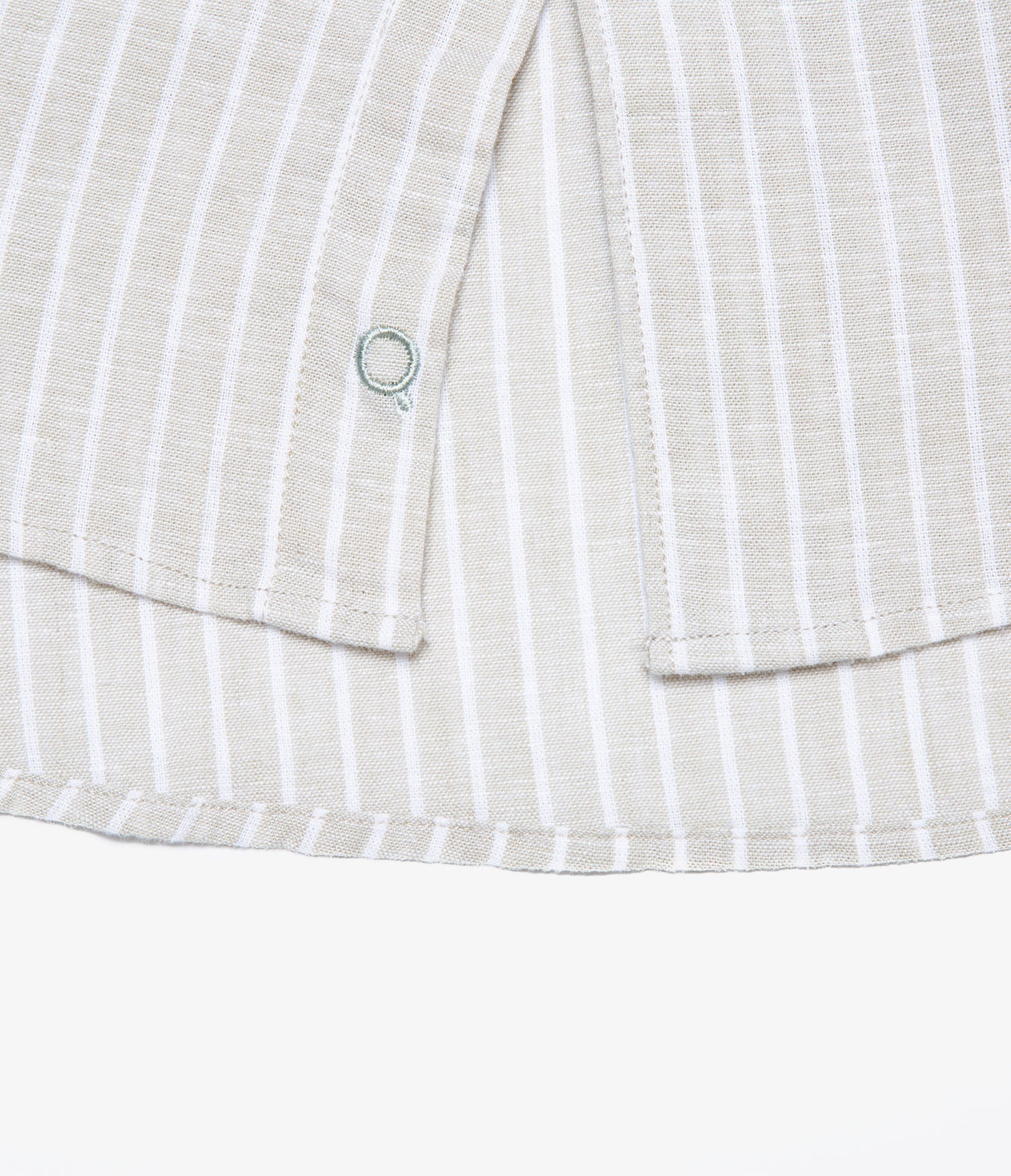 Camisa Lino Rayas Verde Oliva - Camisa