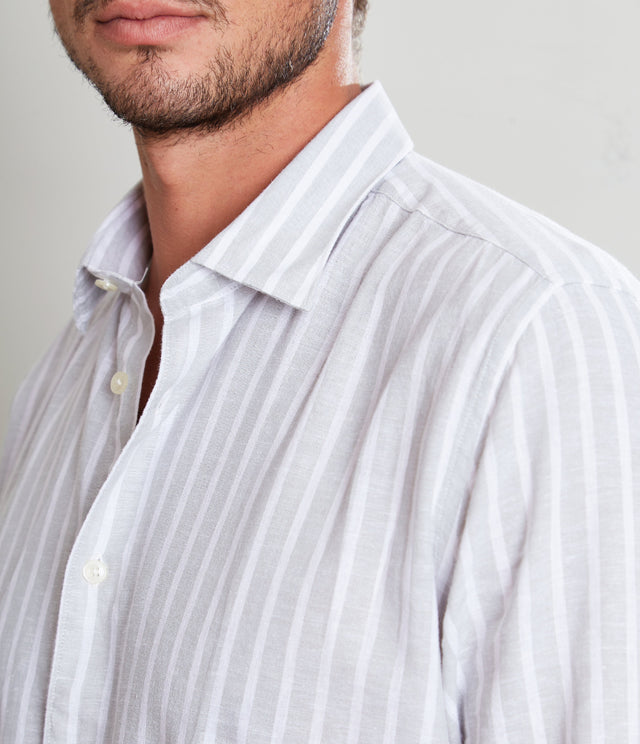 Camisa Nevis Rayas Verde - Camisa