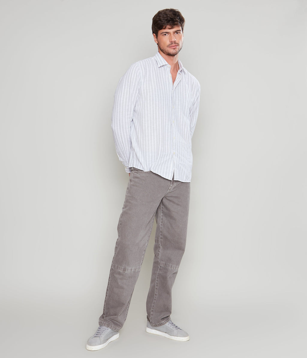 Camisa Nevis Rayas Verde - Camisa
