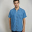 Camisa Denim Manga Corta Azul - Camisa