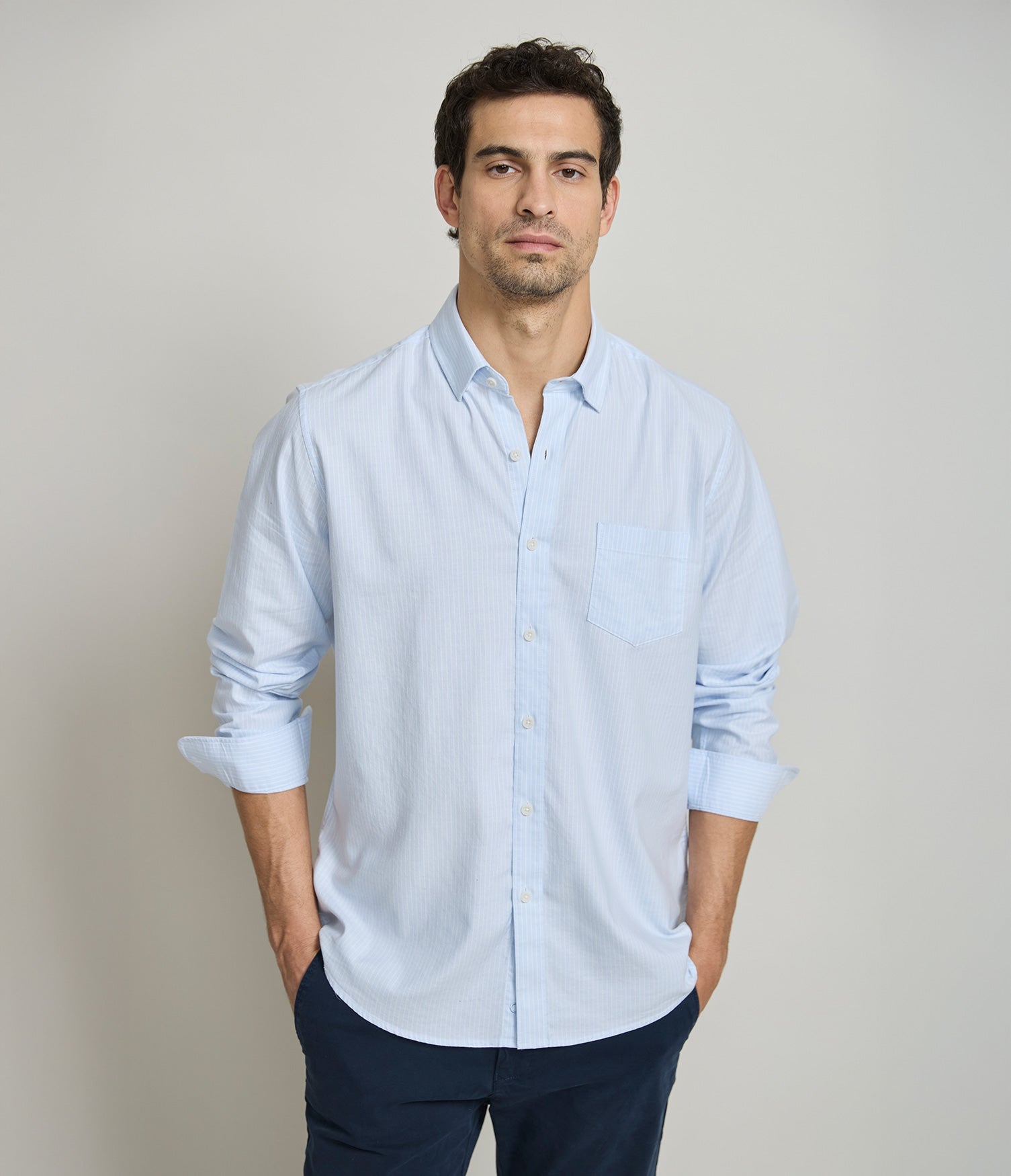 Camisa Regent Rayas Azul - Camisa