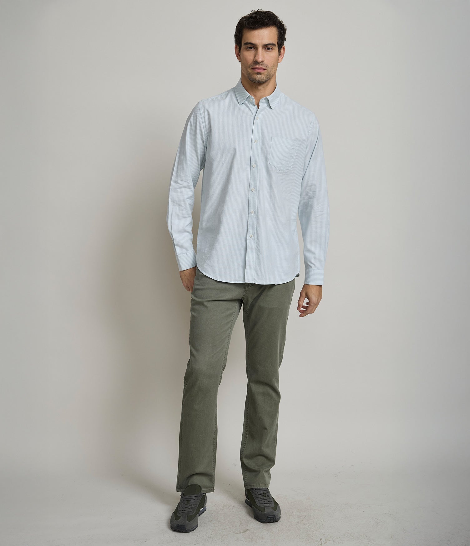 Camisa Regent Rayas Verde - Camisa