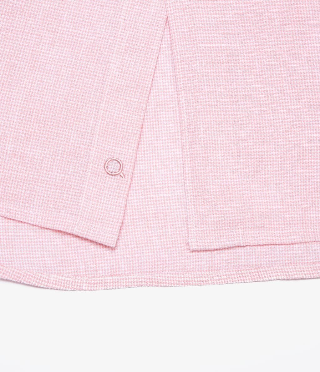 Camisa Lino Cuadros Rosado - Camisa