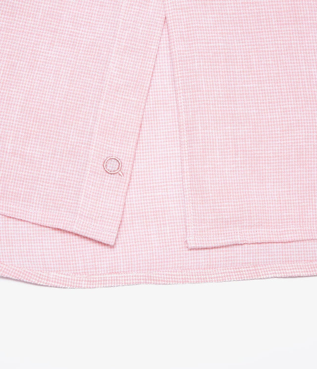 Camisa Lino Cuadros Rosado - Camisa