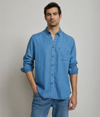 Camisa Lyocell Denim Azul - Camisa