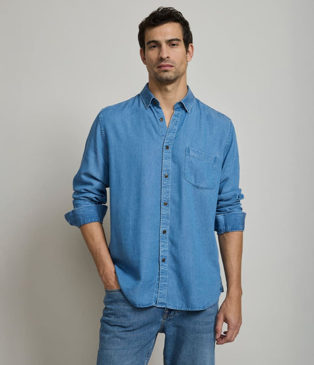 Camisa Lyocell Denim Azul - Camisa