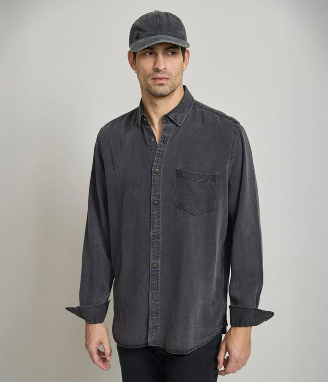 Camisa Lyocell Denim Negro - Camisa