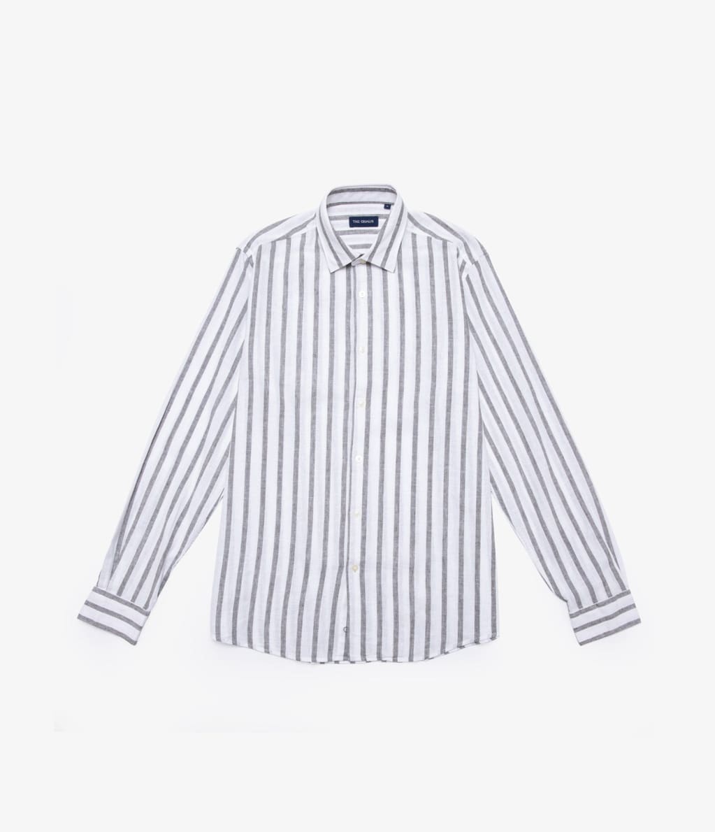 Camisa Nevis Rayas Gris - Camisa