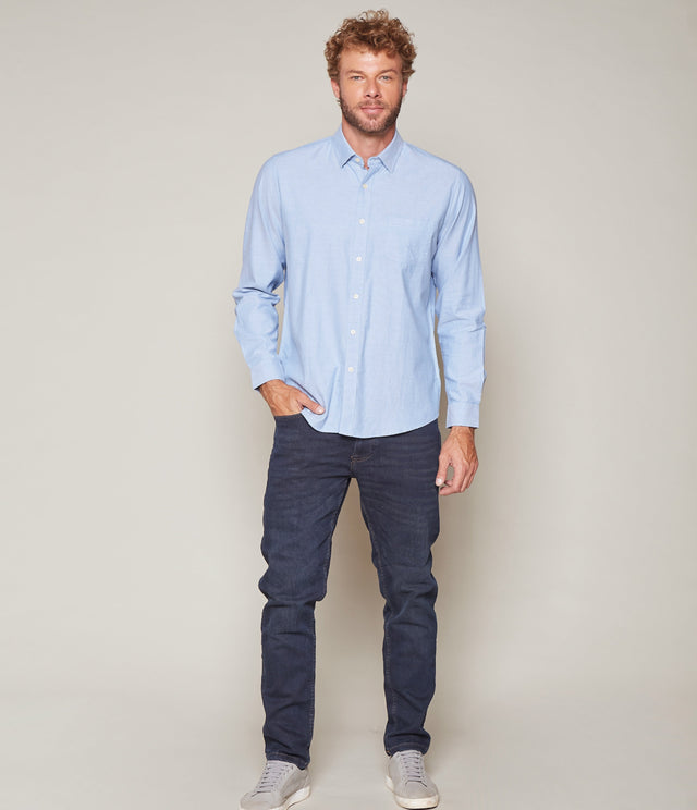 Camisa Oxford Azul Claro - Camisa