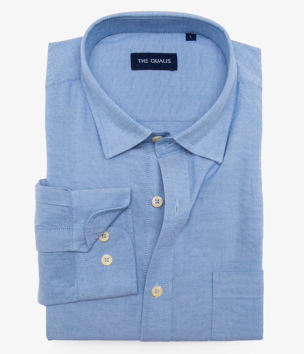Camisa Oxford Azul Claro - Camisa