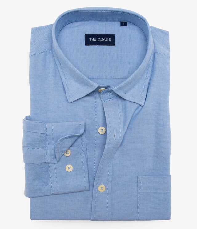 Camisa Oxford Azul Claro - Camisa