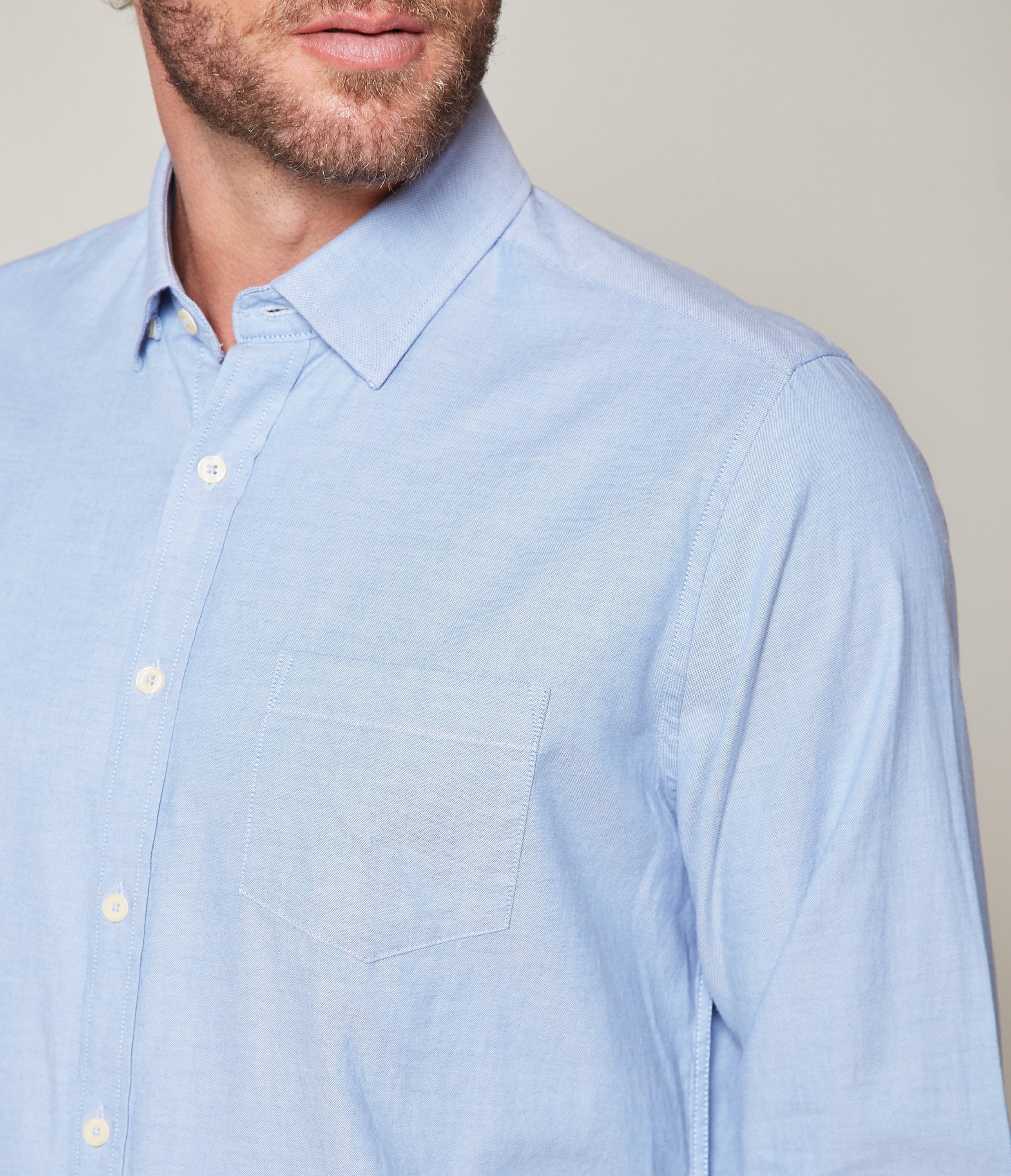 Camisa Oxford Azul Claro - Camisa
