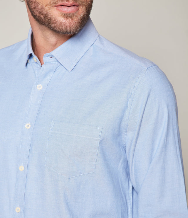 Camisa Oxford Azul Claro - Camisa