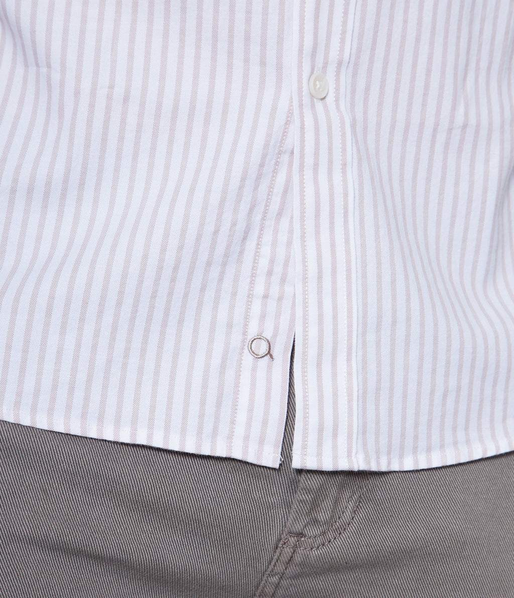 Camisa Oxford Rayas Tabaco - Camisa
