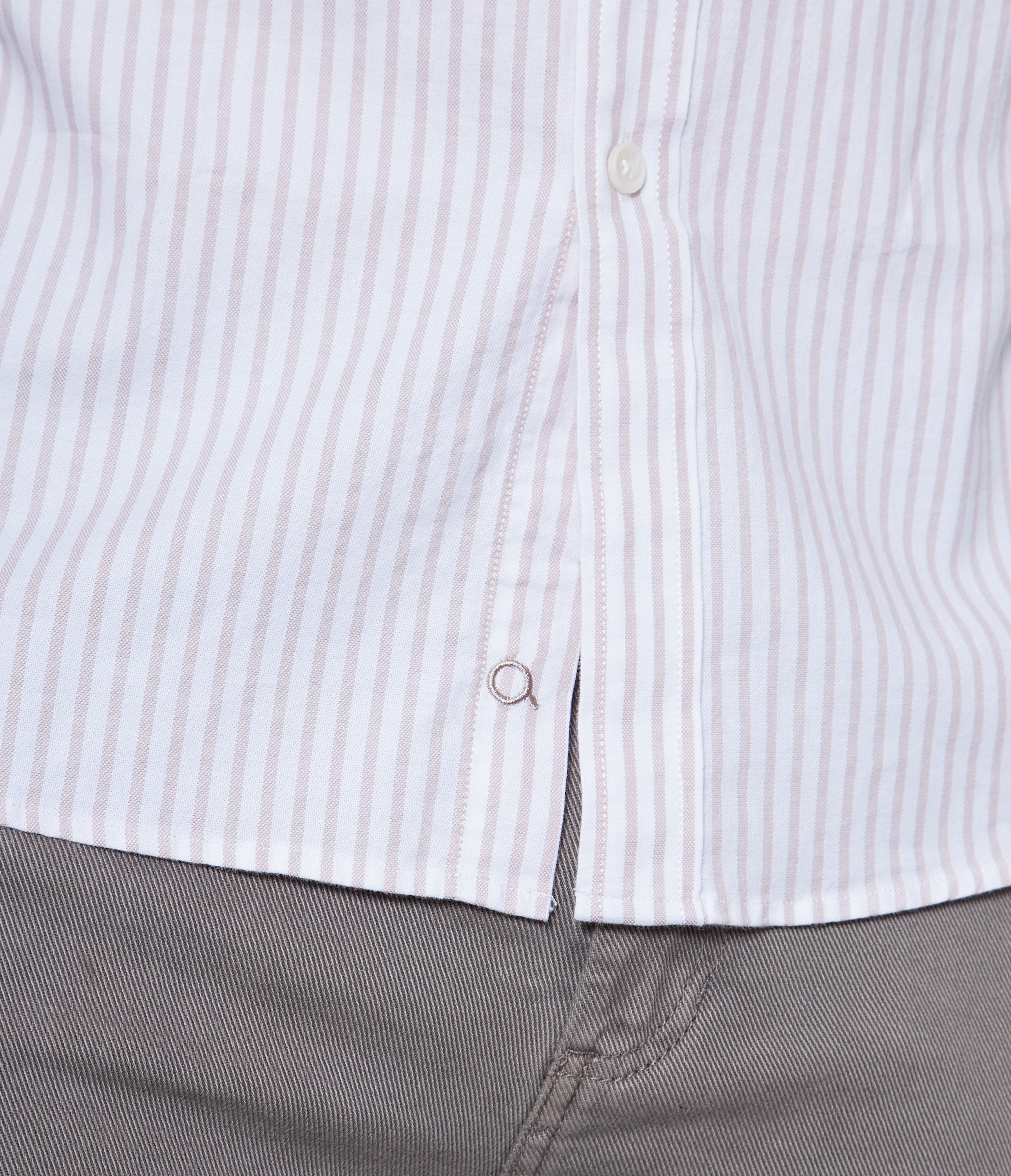 Camisa Oxford Rayas Tabaco - Camisa