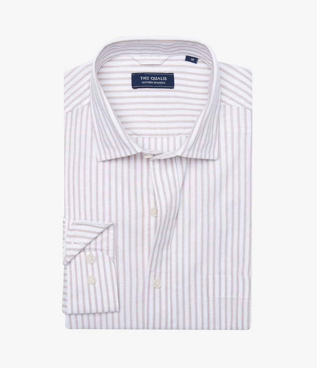 Camisa Oxford Rayas Tabaco - Camisa