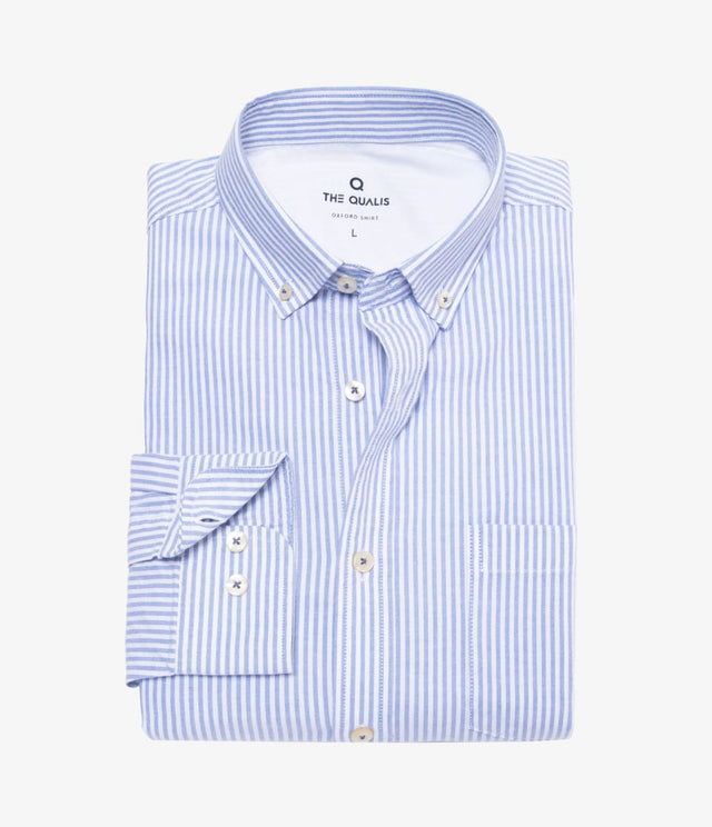 Camisa Oxford Lineas Azul