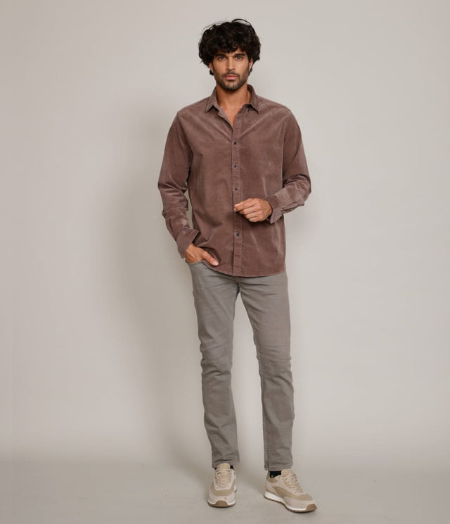 Camisa Robert Cotelé Grueso Café - Camisa