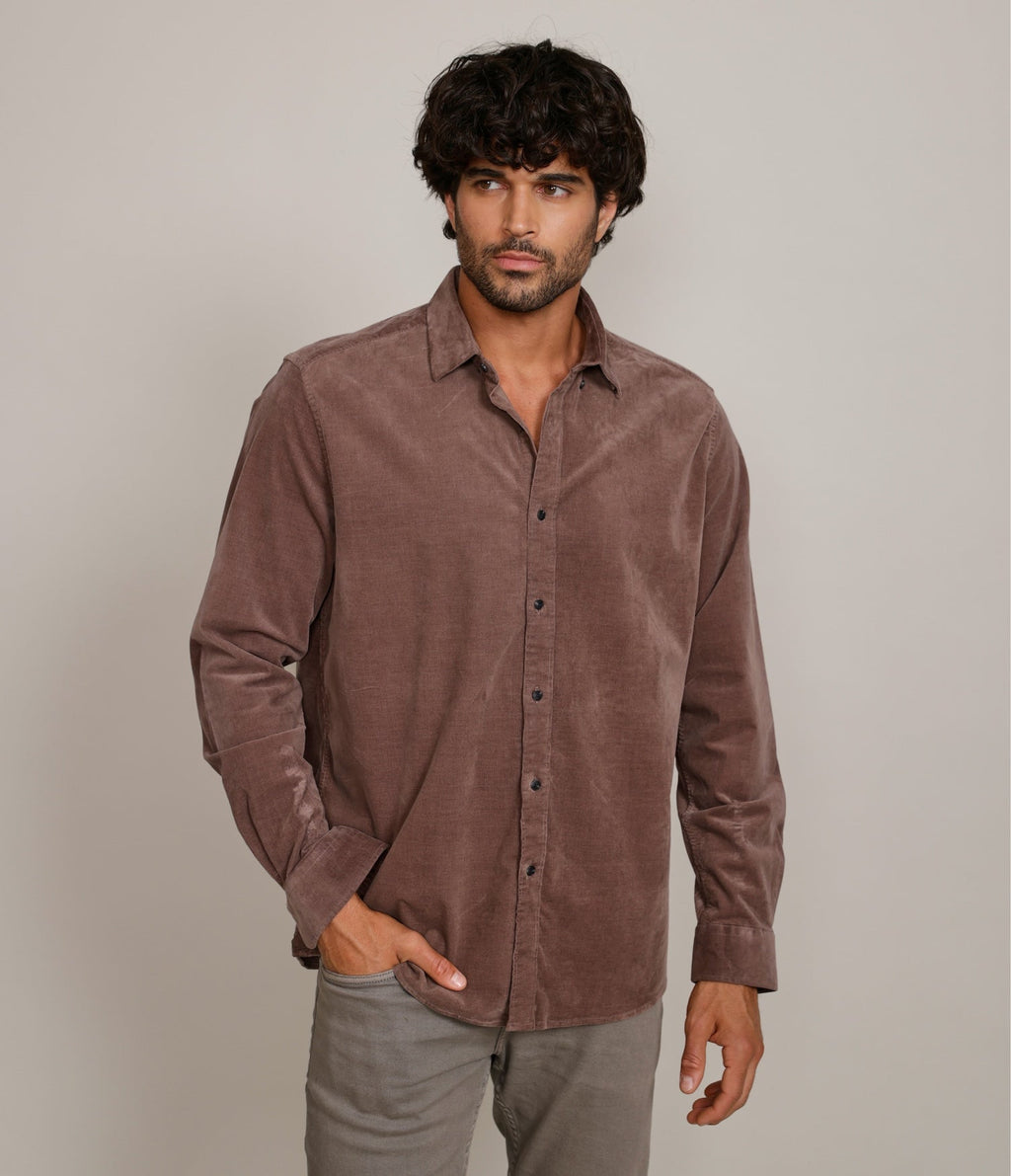Camisa Robert Cotelé Grueso Café - Camisa