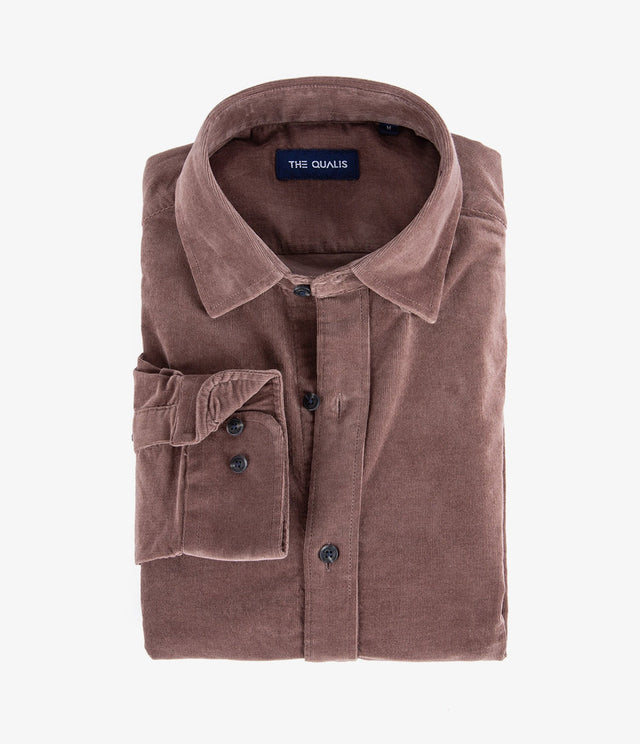 Camisa Cotelé Collins Café - Camisa