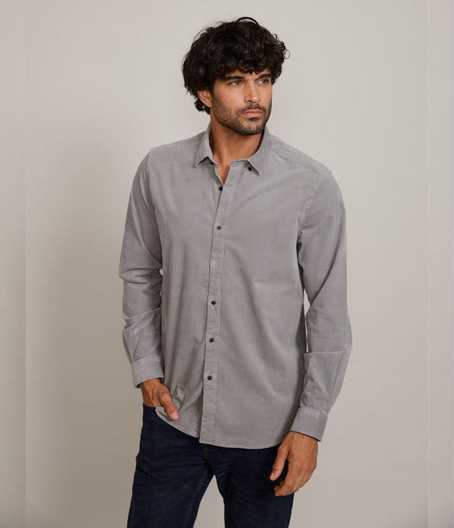 Camisa Robert Cotelé Grueso Gris - Camisa