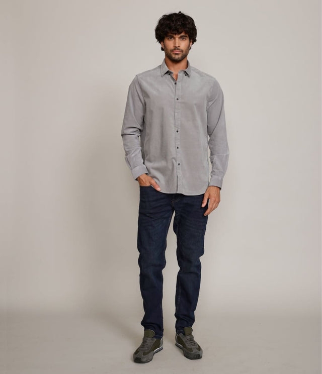 Camisa Robert Cotelé Grueso Gris - Camisa