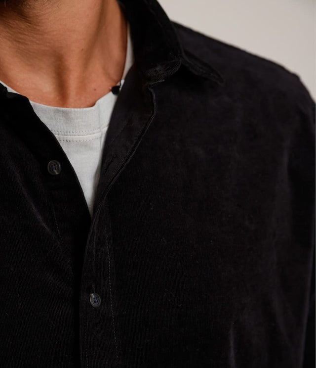 Camisa Robert Cotelé Grueso Negro - Camisa
