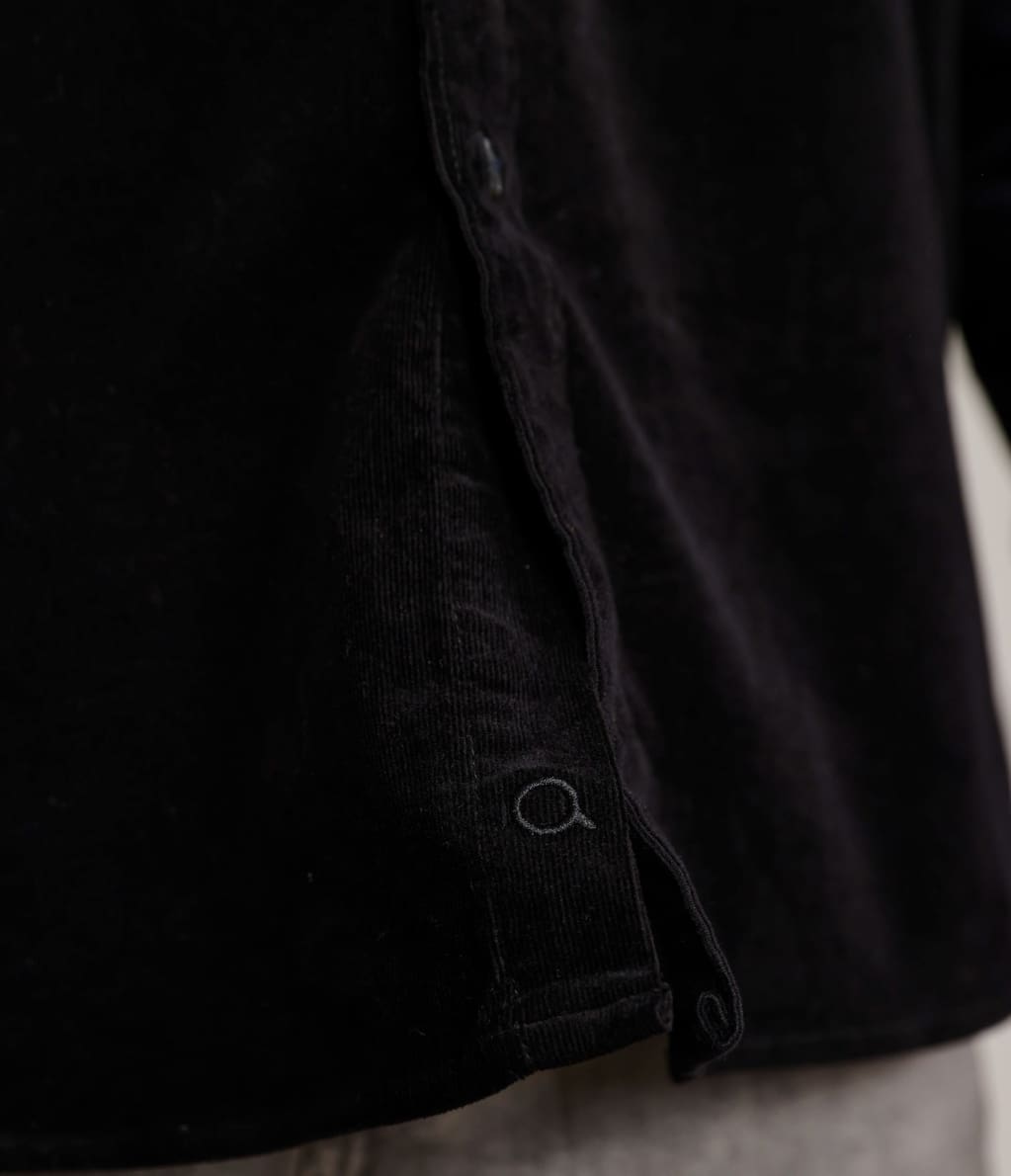 Camisa Robert Cotelé Grueso Negro - Camisa