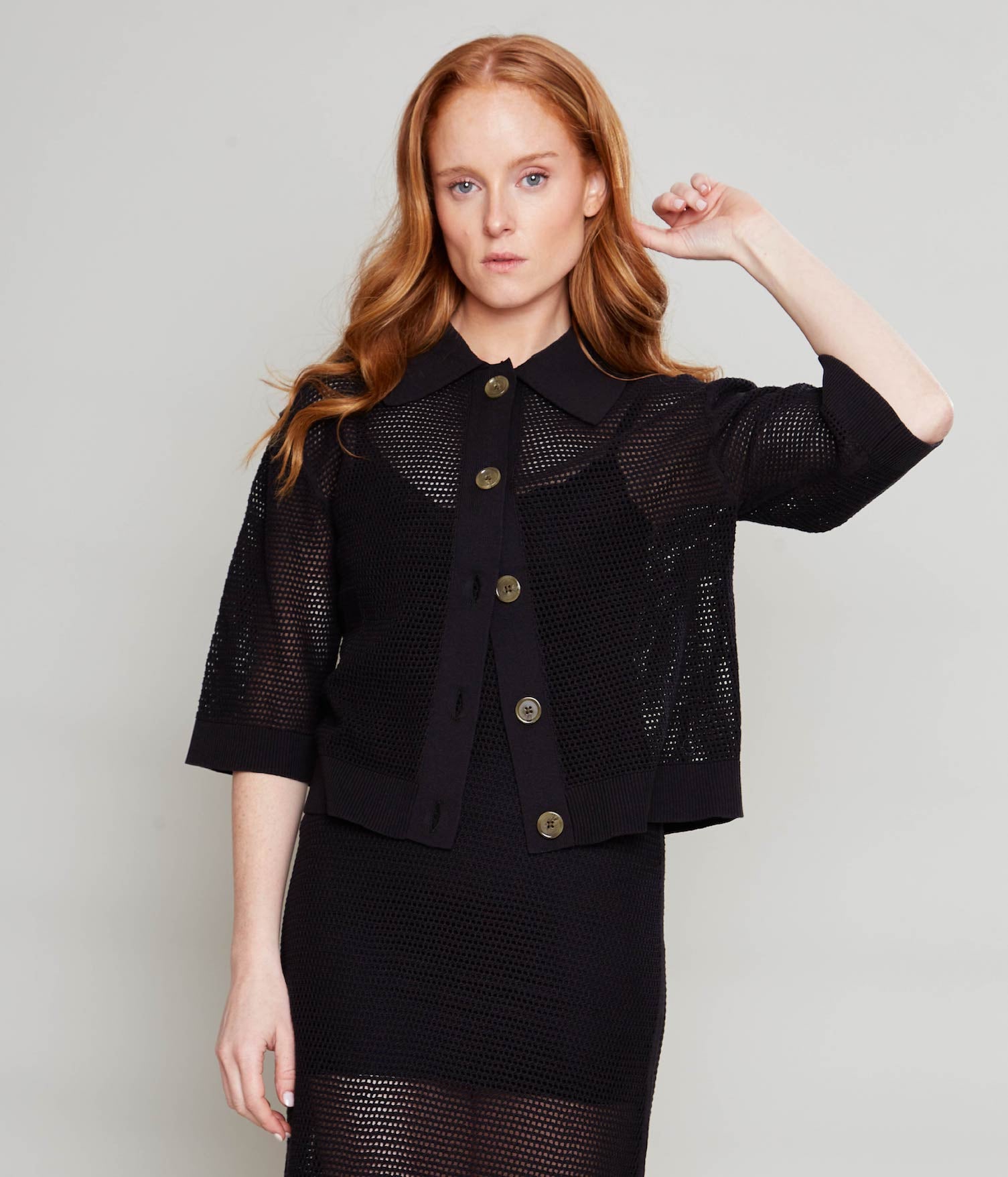 Cárdigan Oporto Negro - Sweater