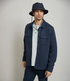 Quilted Shirt Jacket Azul - Chaqueta