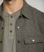 Quilted Shirt Jacket Verde - Chaqueta