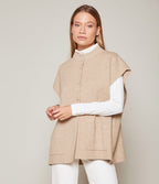 Chaqueta Otavia Sin Mangas Beige - Sweater Mujer