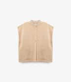 Chaqueta Otavia Sin Mangas Beige - Sweater Mujer