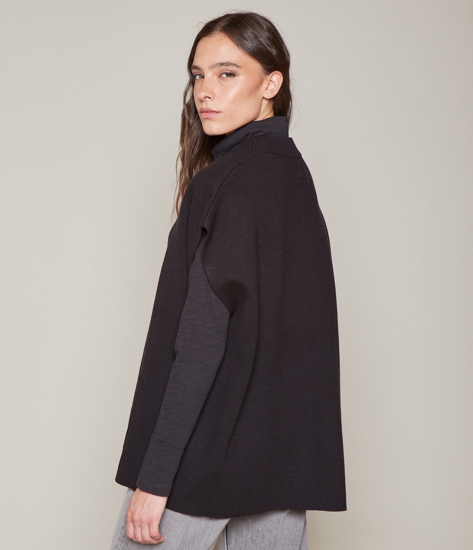 Chaqueta Otavia Sin Mangas Negro - Sweater Mujer