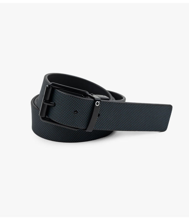 Cinturón Cuero Reversible Negro Textura - Cinturon