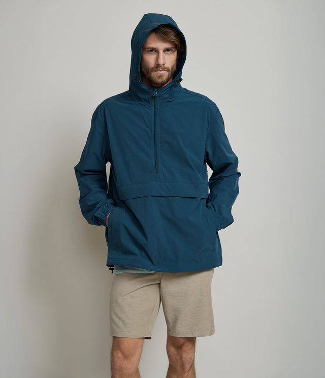 Cortaviento Edge Azul Petróleo - Chaqueta