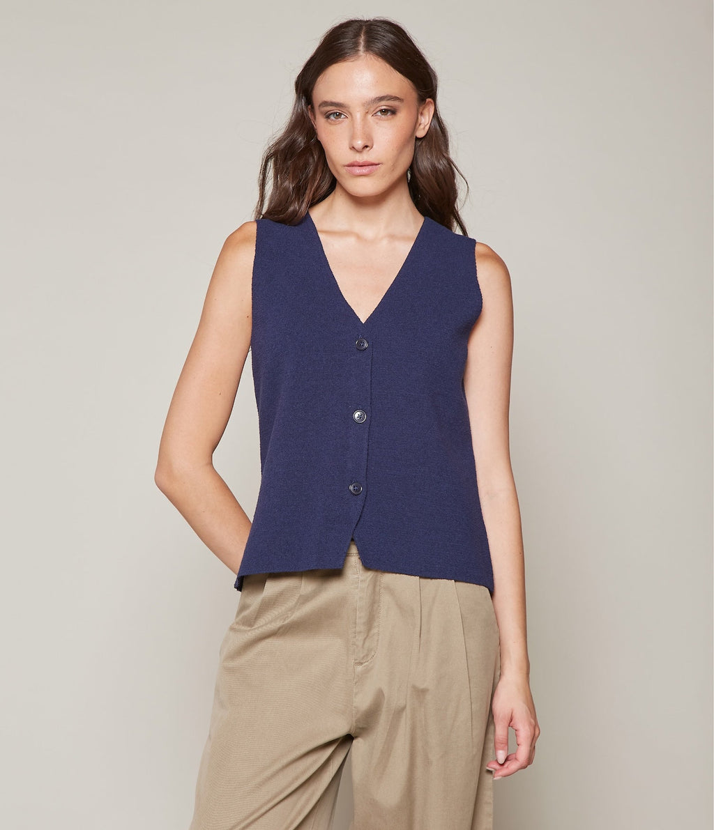 Gillette Polo Navy - Sweater Mujer