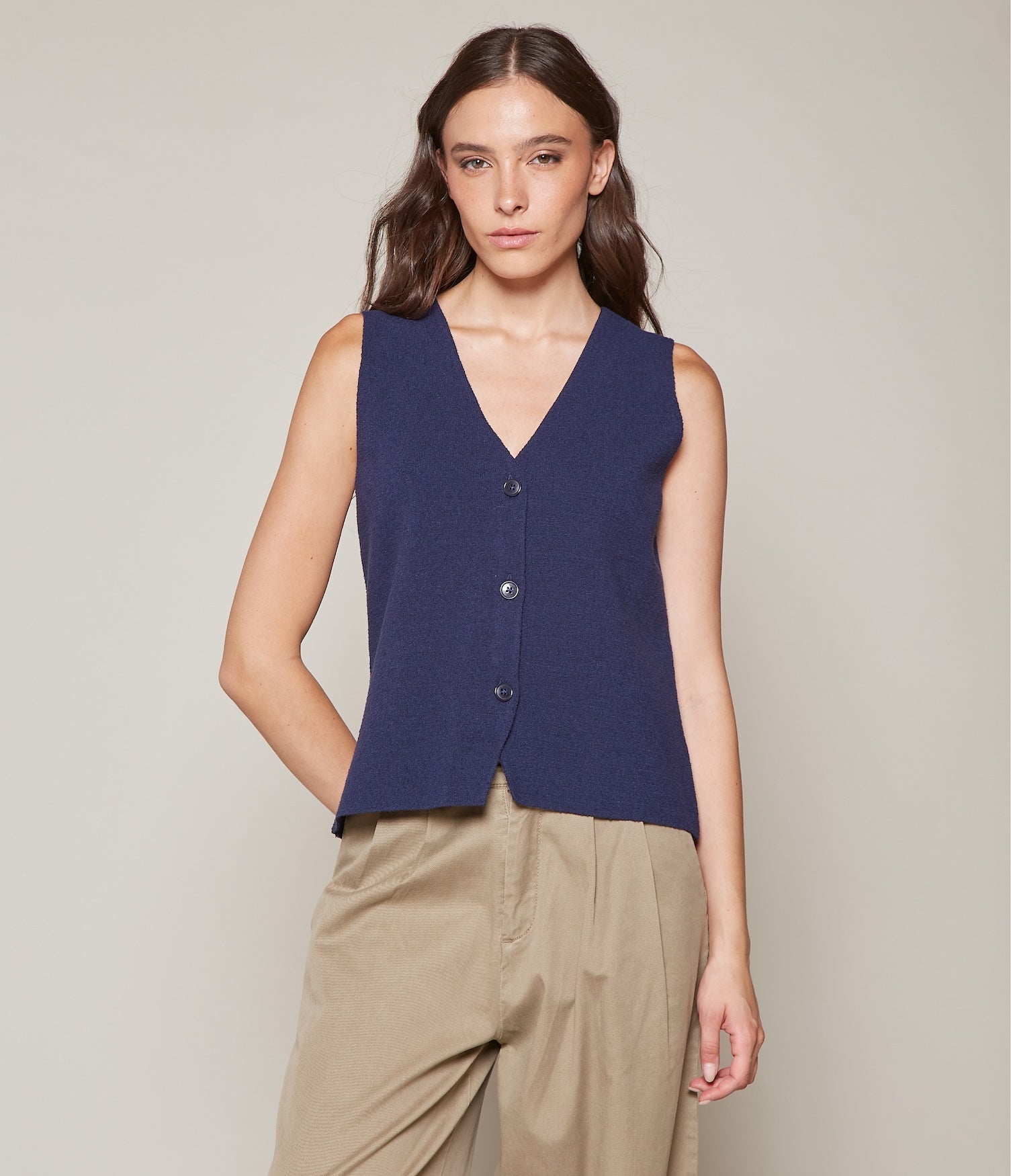 Gillette Polo Navy - Sweater Mujer