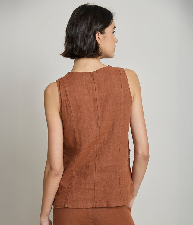 Guillete Fiore Lino Terracota - Sweater Mujer