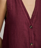 Guillete Milan Lino Berenjena - Blusa