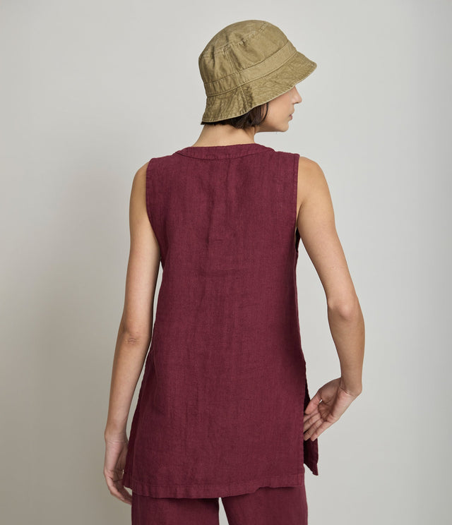 Guillete Milan Lino Berenjena - Blusa