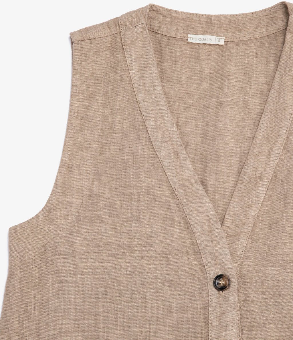 Guillete Milan Lino Café Claro - Blusa