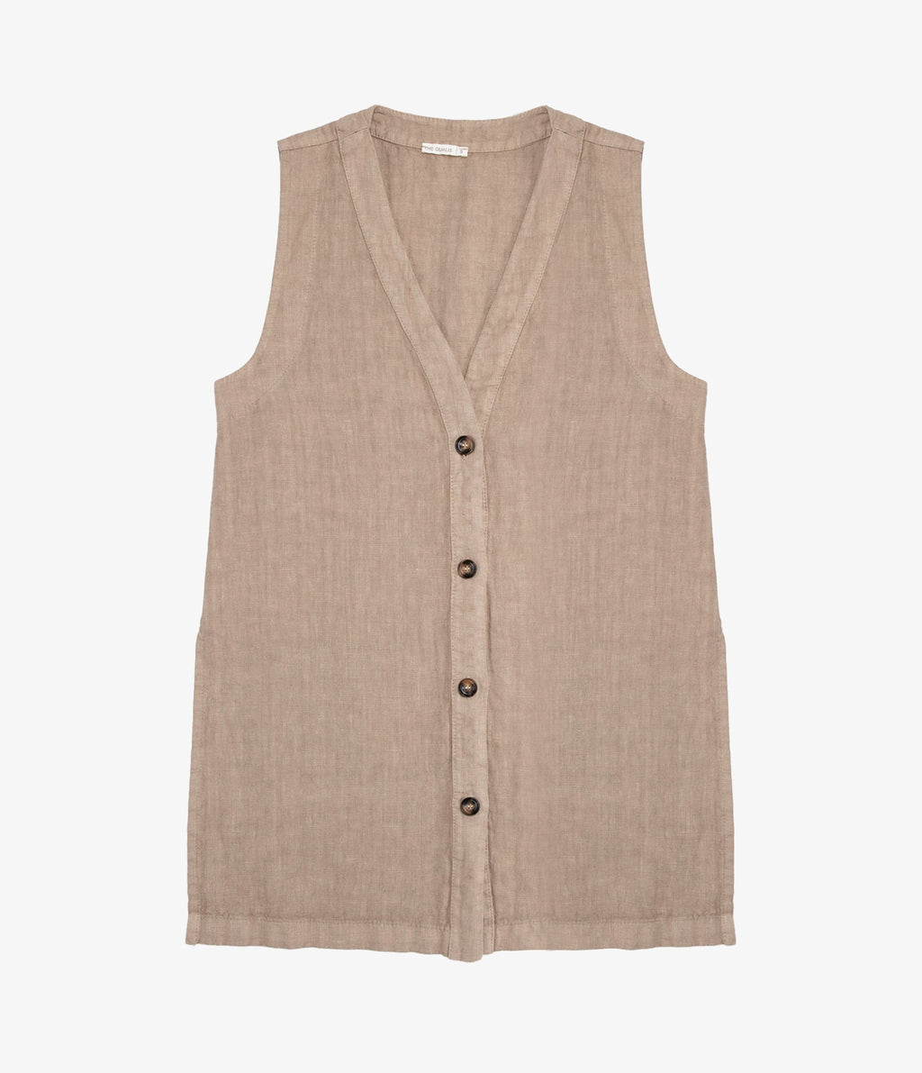 Guillete Milan Lino Café Claro - Blusa