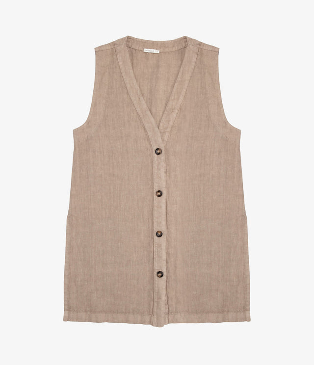 Guillete Milan Lino Café Claro - Blusa