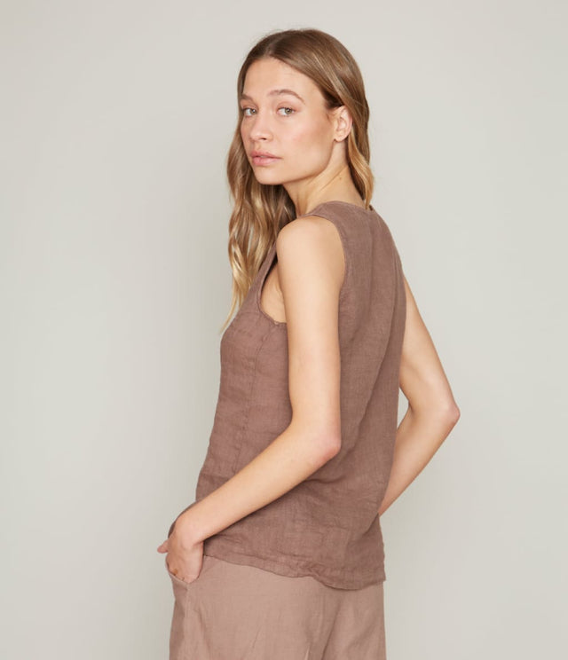 Guillete Bolonia Lino Terracota - Blusa