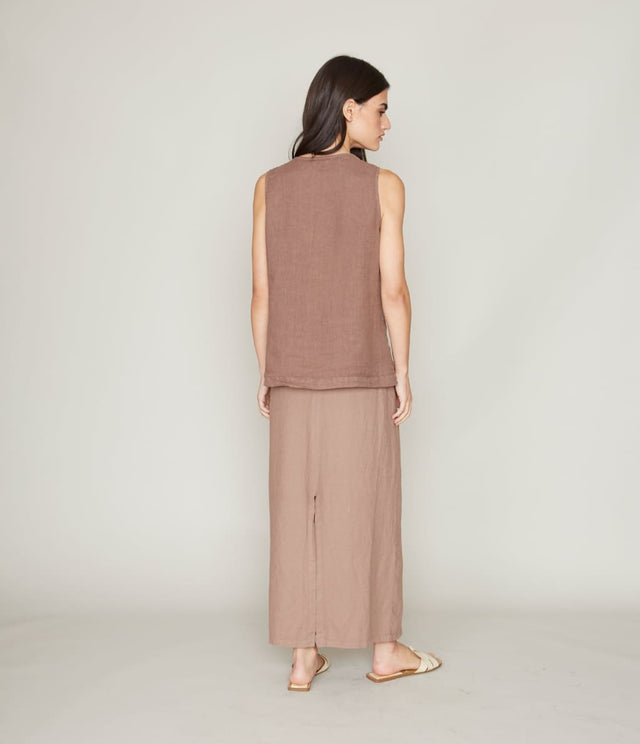 Guillete Bolonia Lino Terracota - Blusa